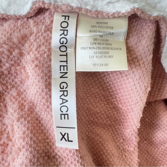 Forgotten Grace Women’s Soft Lightweight 2-Pocket Zip Front Long Sleeve Blush XL - Picture 3 of 8